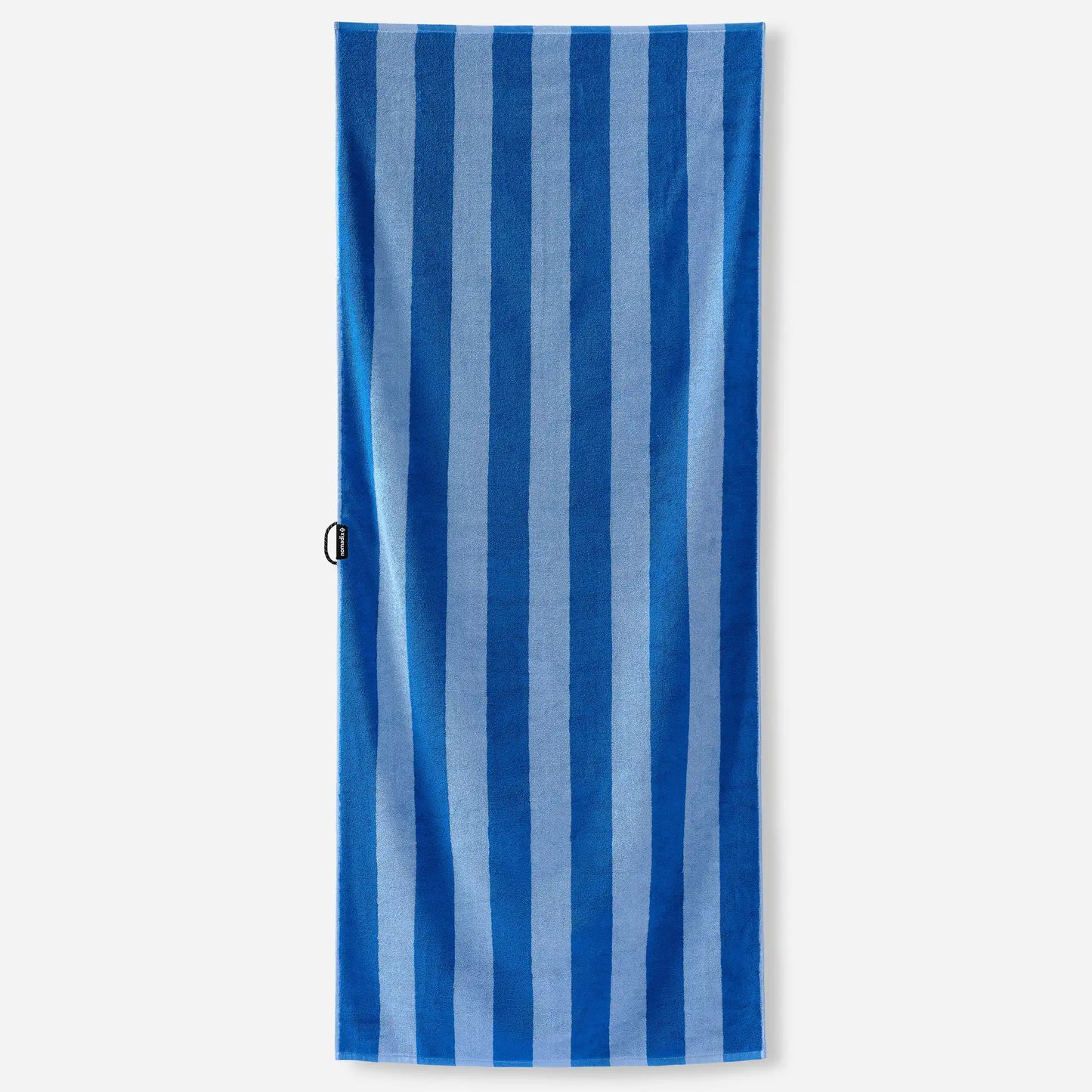 Organic Cotton Beach Towel: Cabana Stripe Coastal Blue