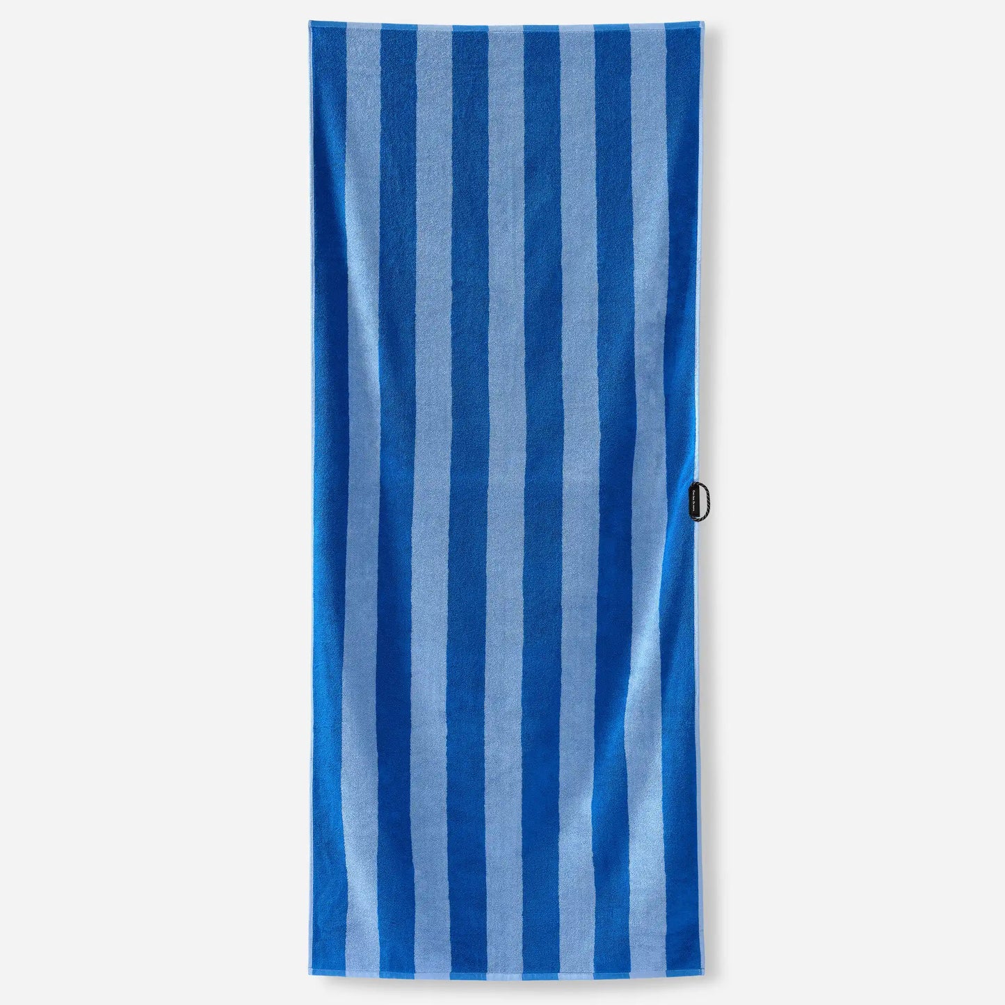 Organic Cotton Beach Towel: Cabana Stripe Coastal Blue