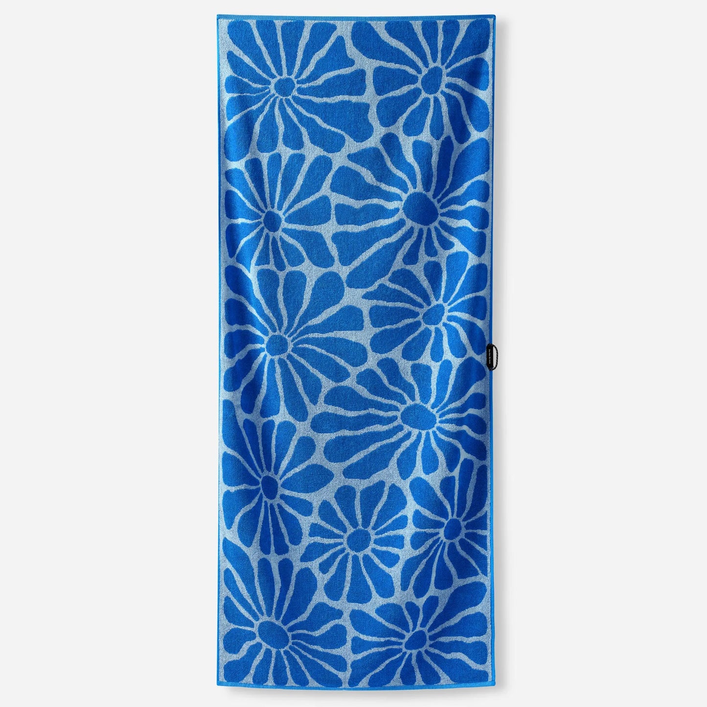 Organic Cotton Beach Towel: Lazy Daisy Stellar Coastal Blue