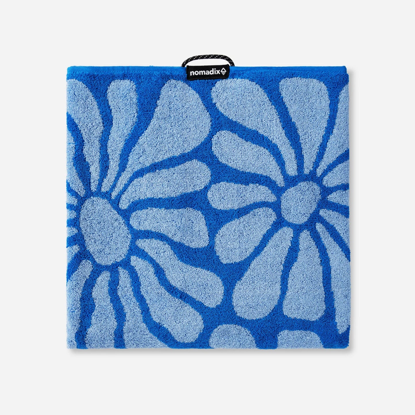 Organic Cotton Beach Towel: Lazy Daisy Stellar Coastal Blue