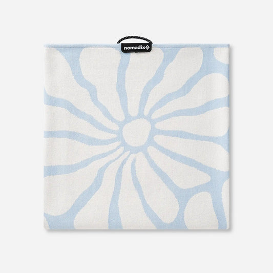 Organic Cotton Travel Towel: Lazy Daisy Coastal Blue