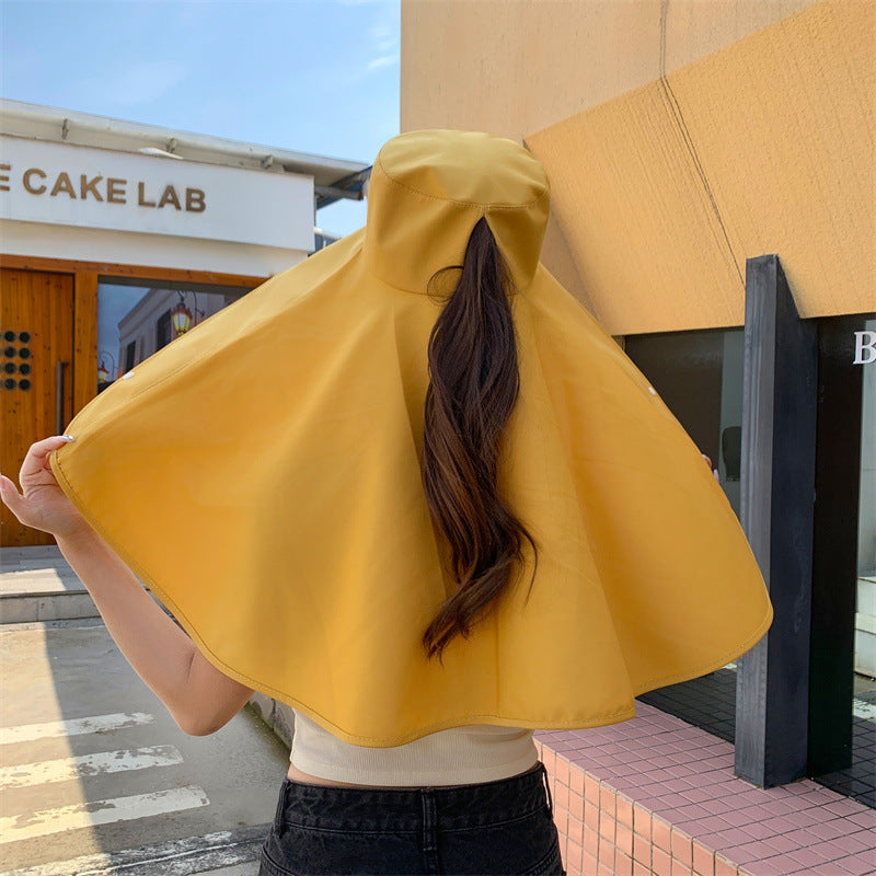 Elegant Wide Brim Sun Protection Shawl