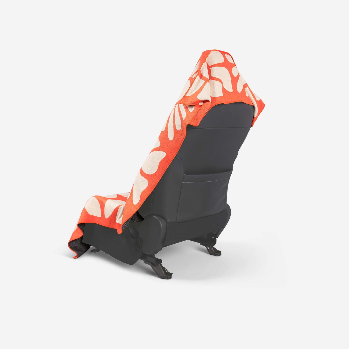 Car Seat Cover Towel: Big Flowers Expedition Orange