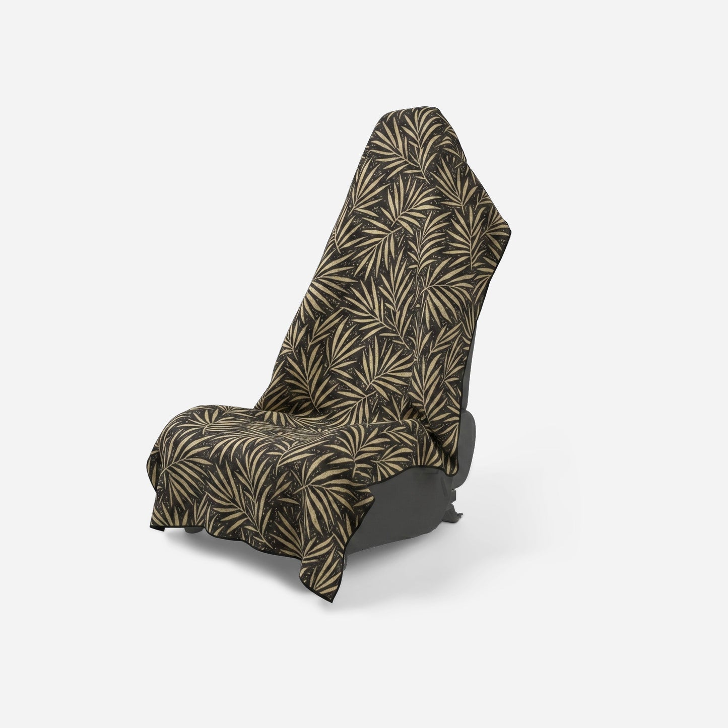 Car Seat Cover Towel: Heritage Palm Black and Tan