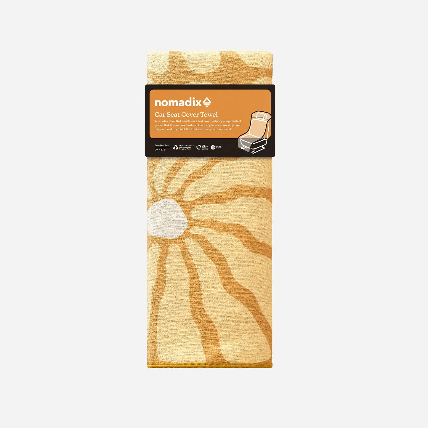 Car Seat Cover Towel: Lazy Daisy Gold