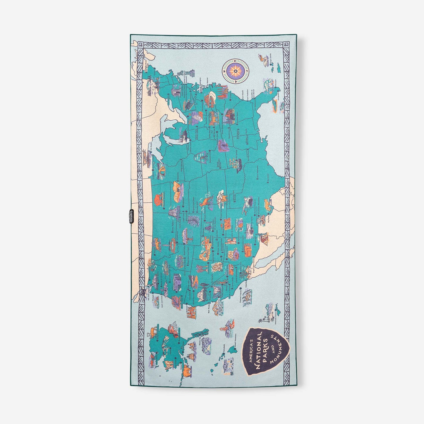 Car Seat Cover Towel: National Parks and Monuments Map