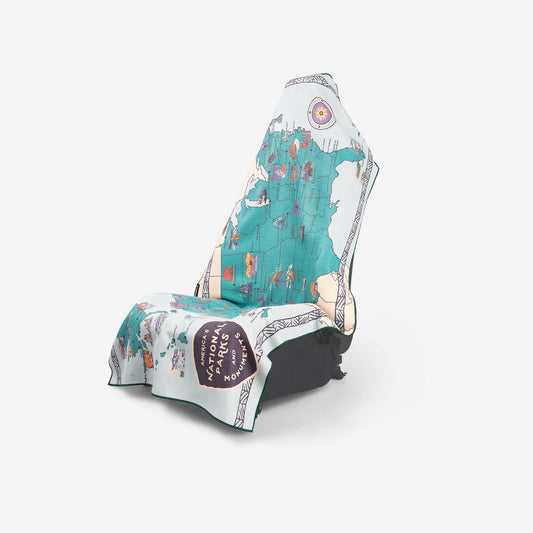 Car Seat Cover Towel: National Parks and Monuments Map
