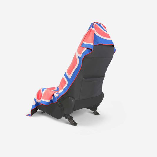 Car Seat Cover Towel: Wild Flowers Stellar Blue Red