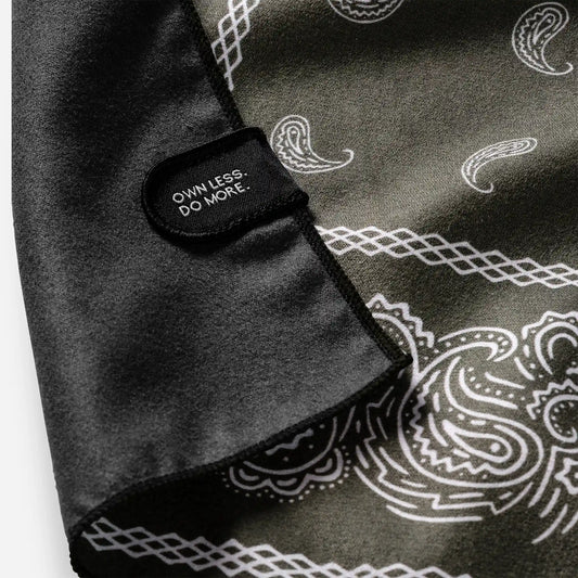 Bandana Towel: Paisley Forest Green