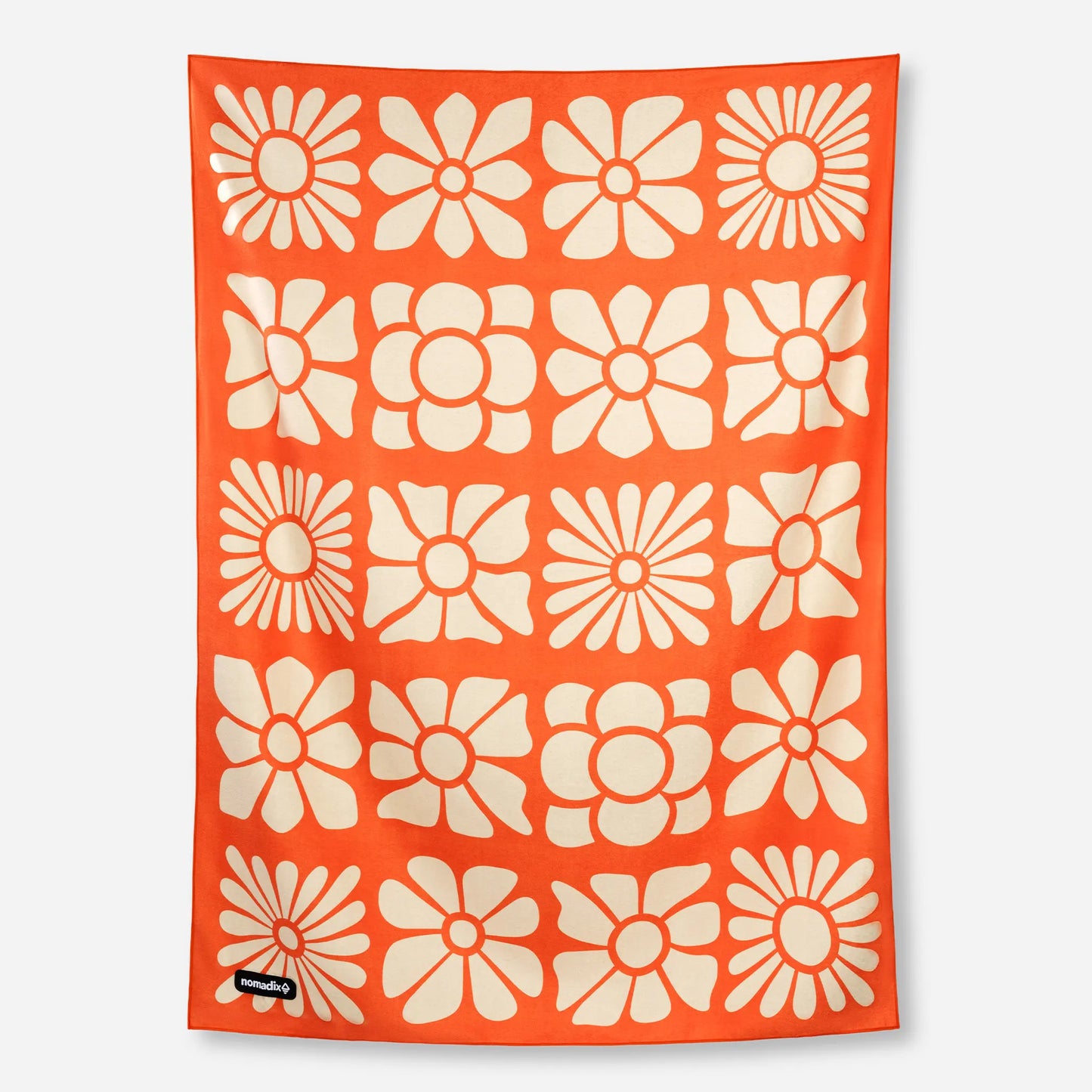 Blanket Towel: Big Flowers Expedition Orange