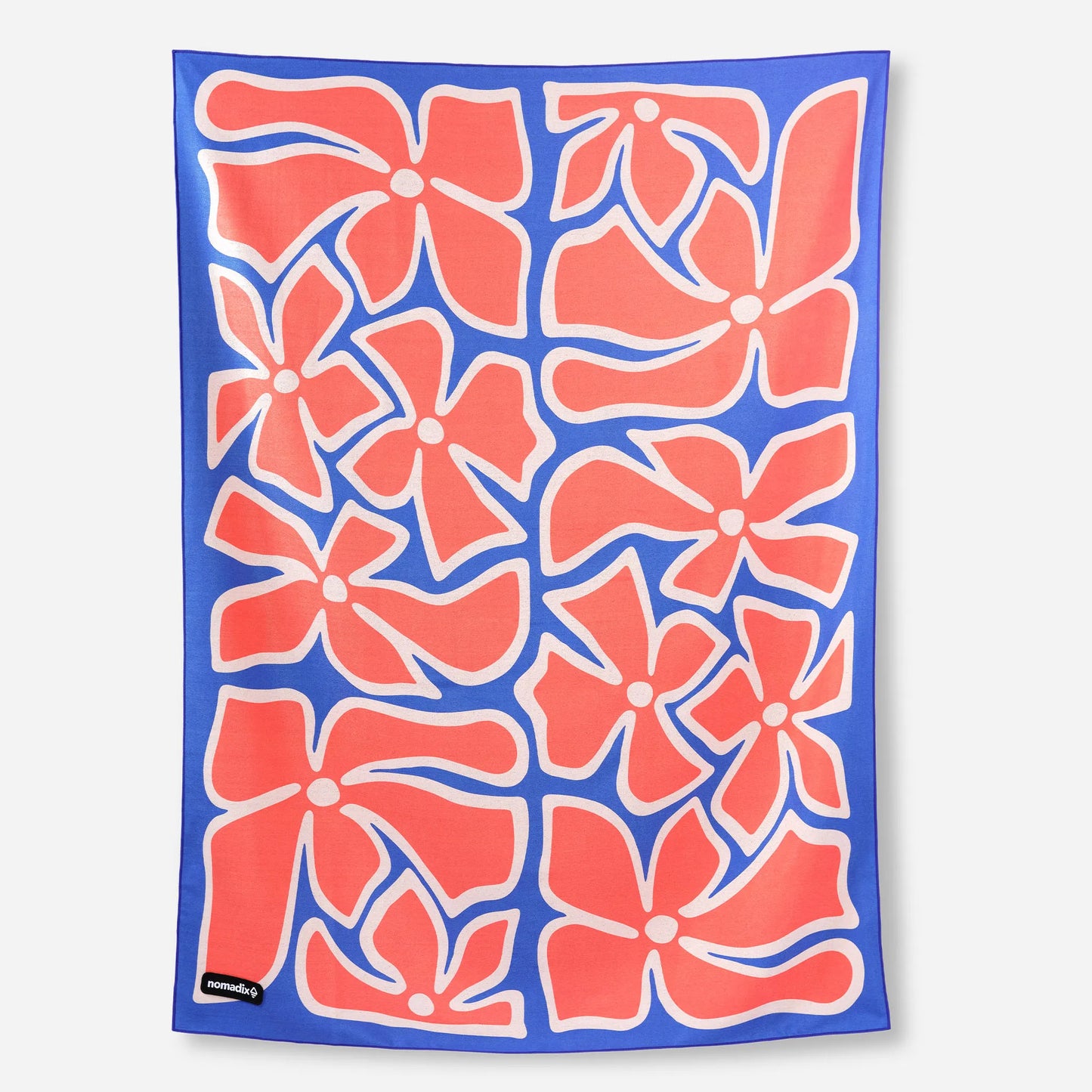 Blanket Towel: Wild Flowers Stellar Blue Red