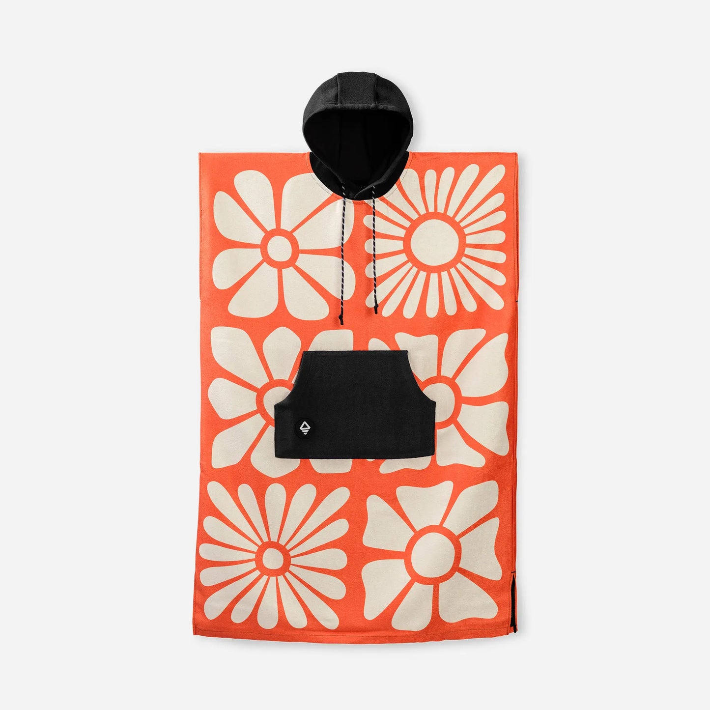 Changing Poncho: Big Flowers Expedition Orange