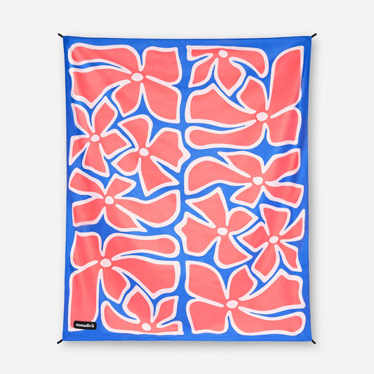 Festival Blanket: Wild Flowers Stellar Blue Red