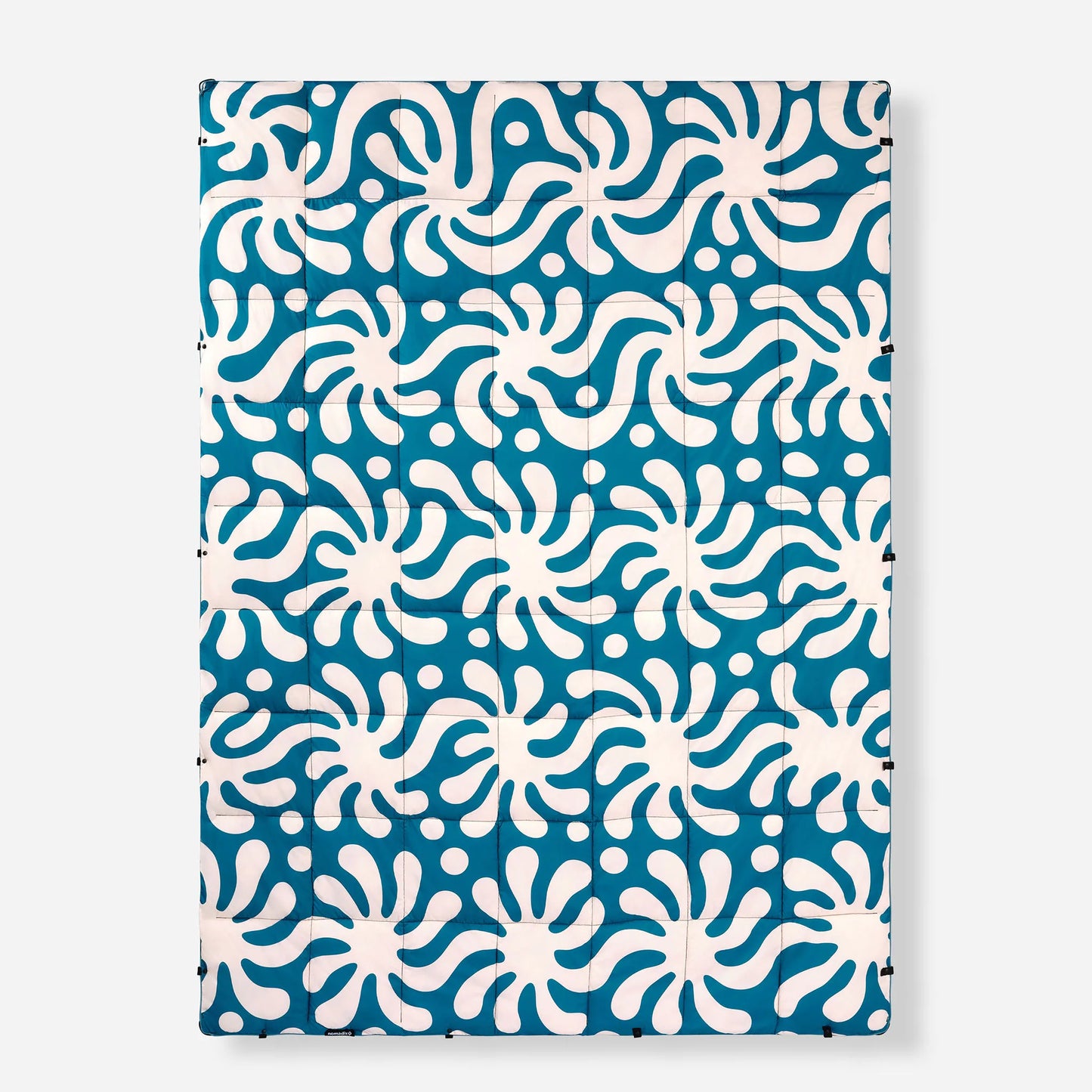 Graphene Puffer Blanket: Whirlpool Teal Ocean