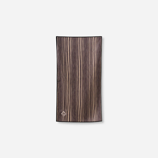 Hand Towel: Heritage Stripe Black and Tan