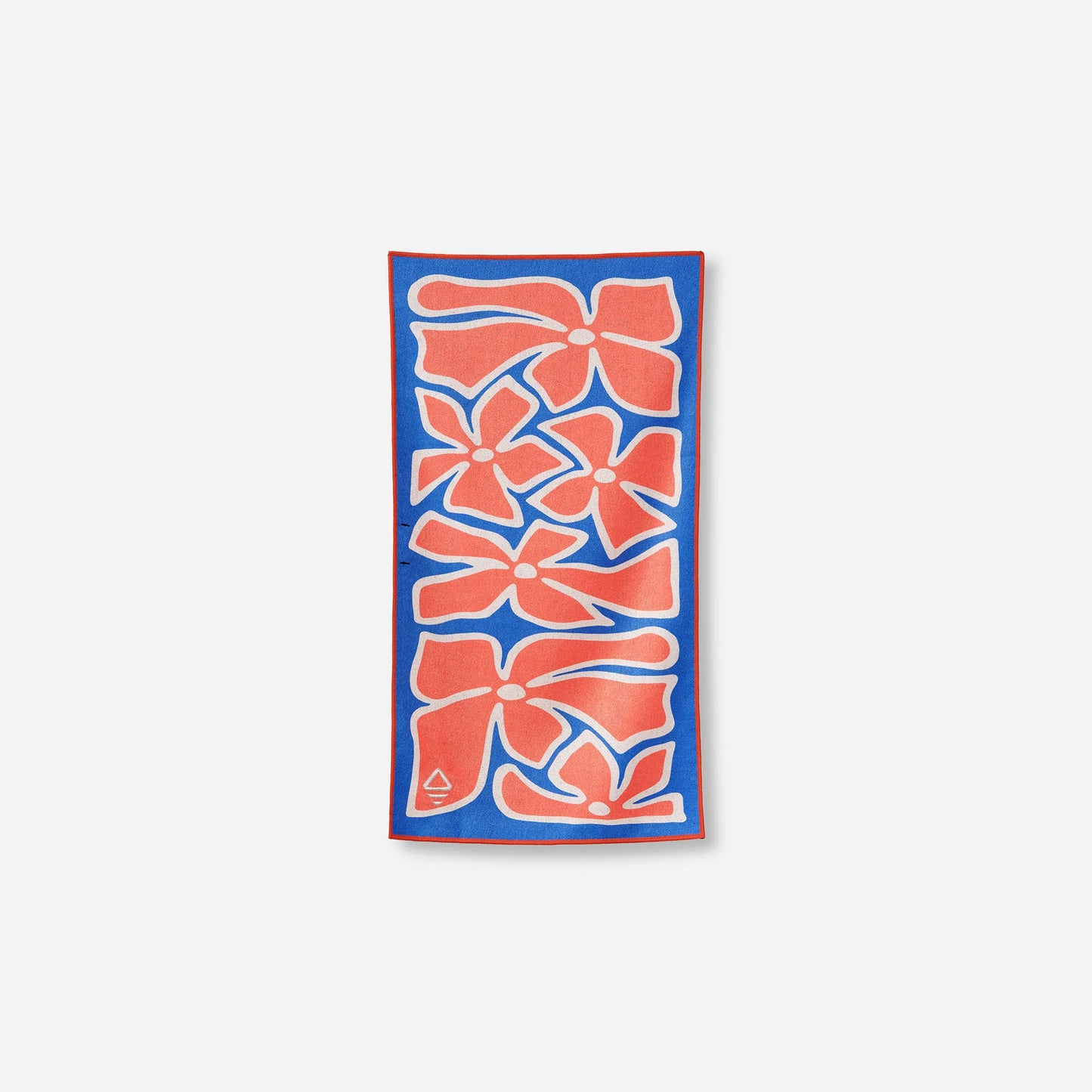 Hand Towel: Wild Flowers Stellar Blue Red