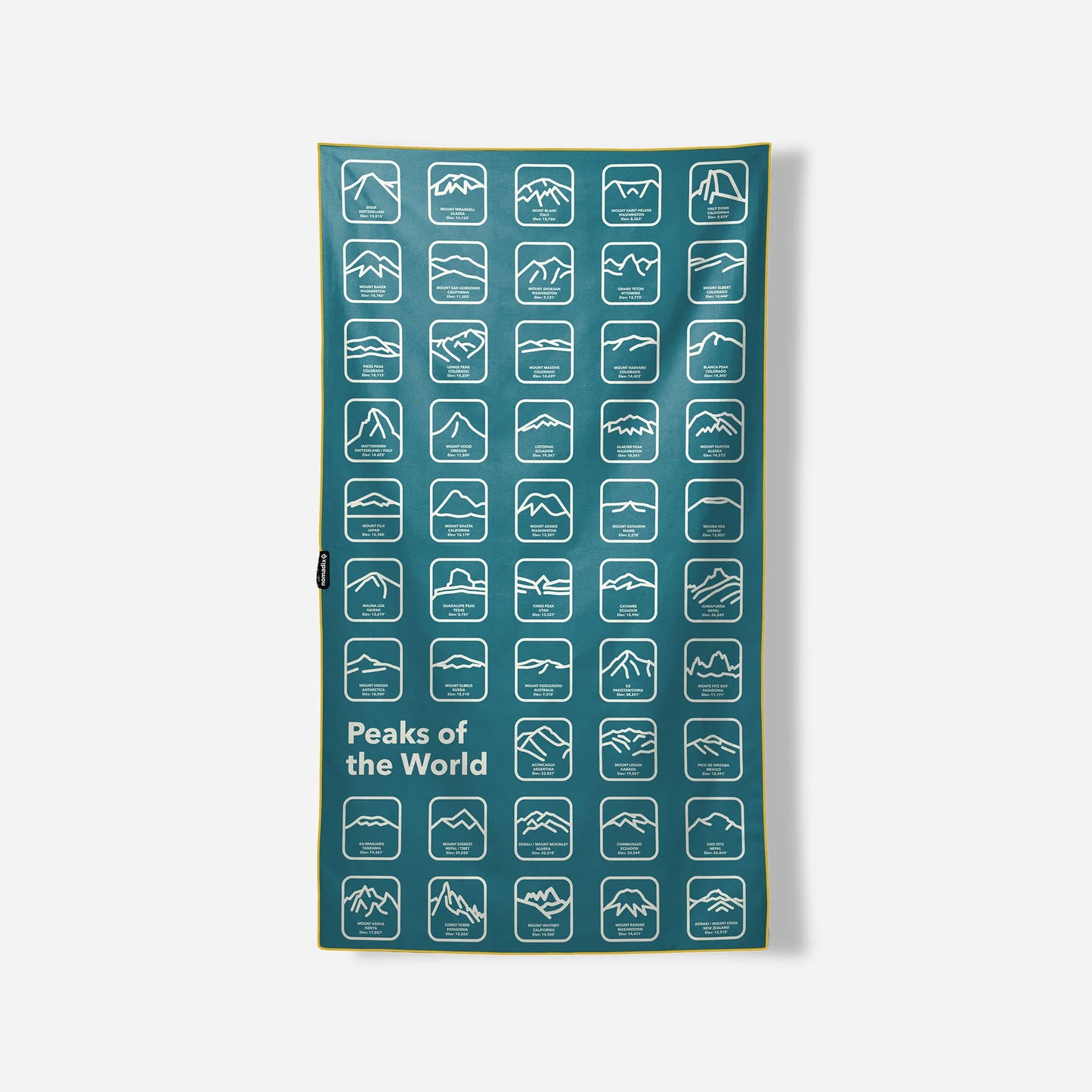 Ultralight Towel: Peaks of the World Teal Ocean