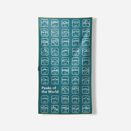 Ultralight Towel: Peaks of the World Teal Ocean
