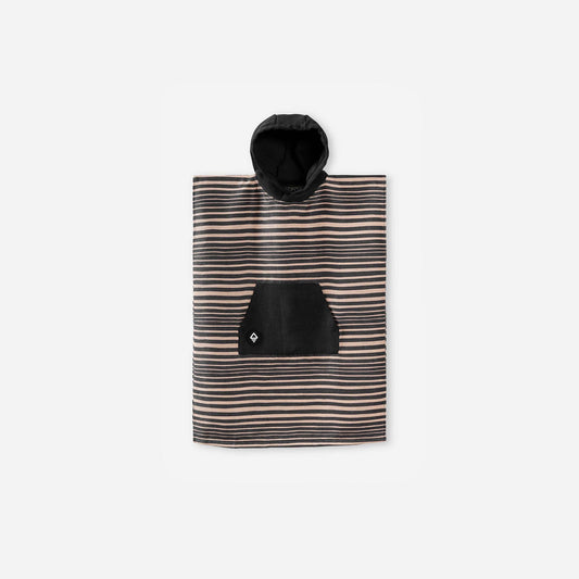 Kids Changing Poncho: Heritage Stripe Black and Tan