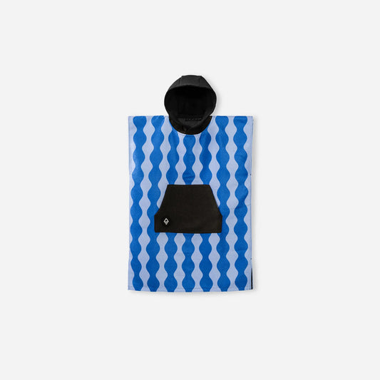 Kids Changing Poncho: Slack Tide Coastal Blue