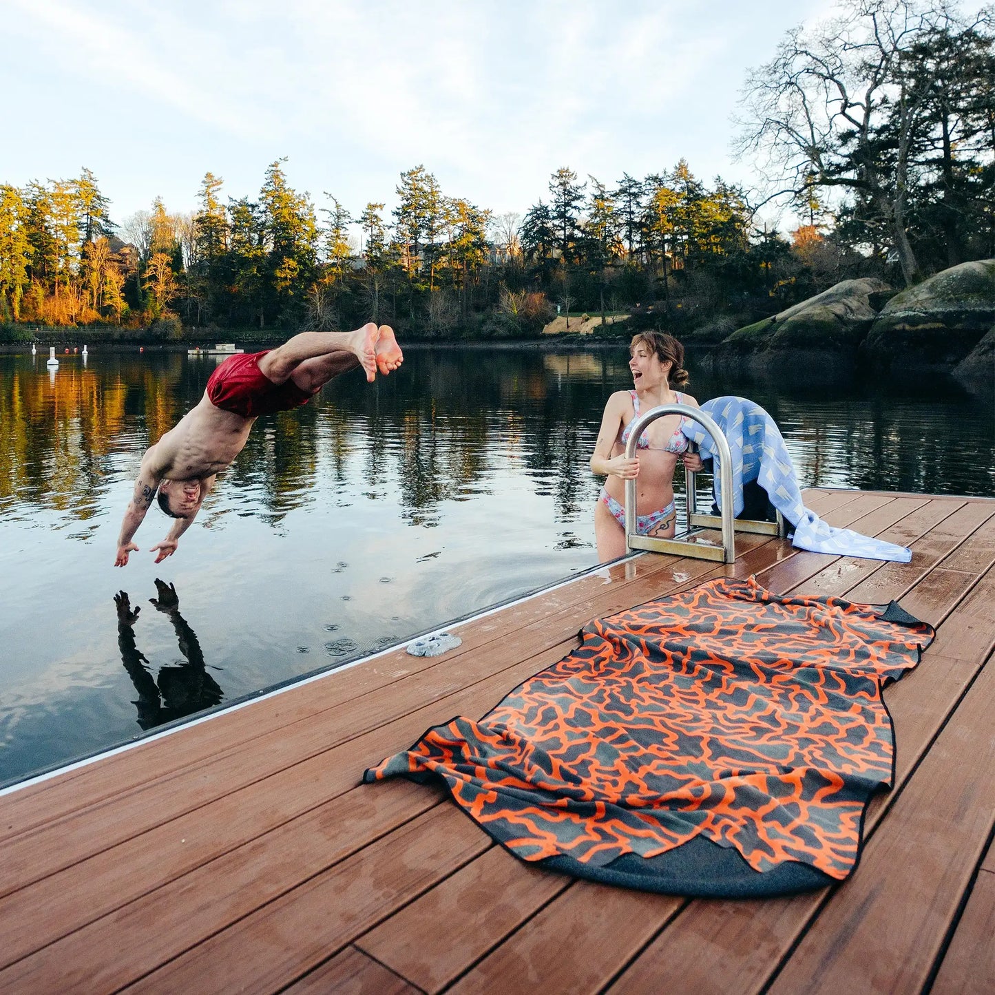 Original Towel: Duck Camo Orange