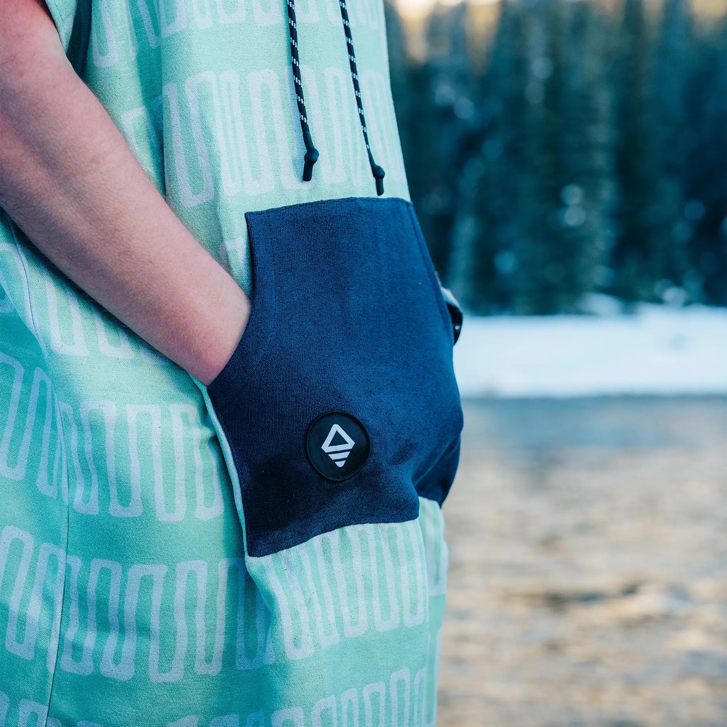Changing Poncho: Switchback Seafoam Green
