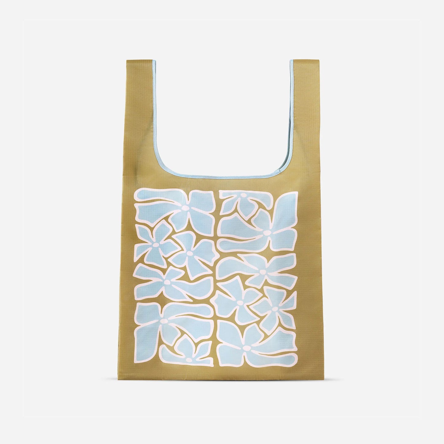 Pocket Tote: Wild Flowers Meadow Green