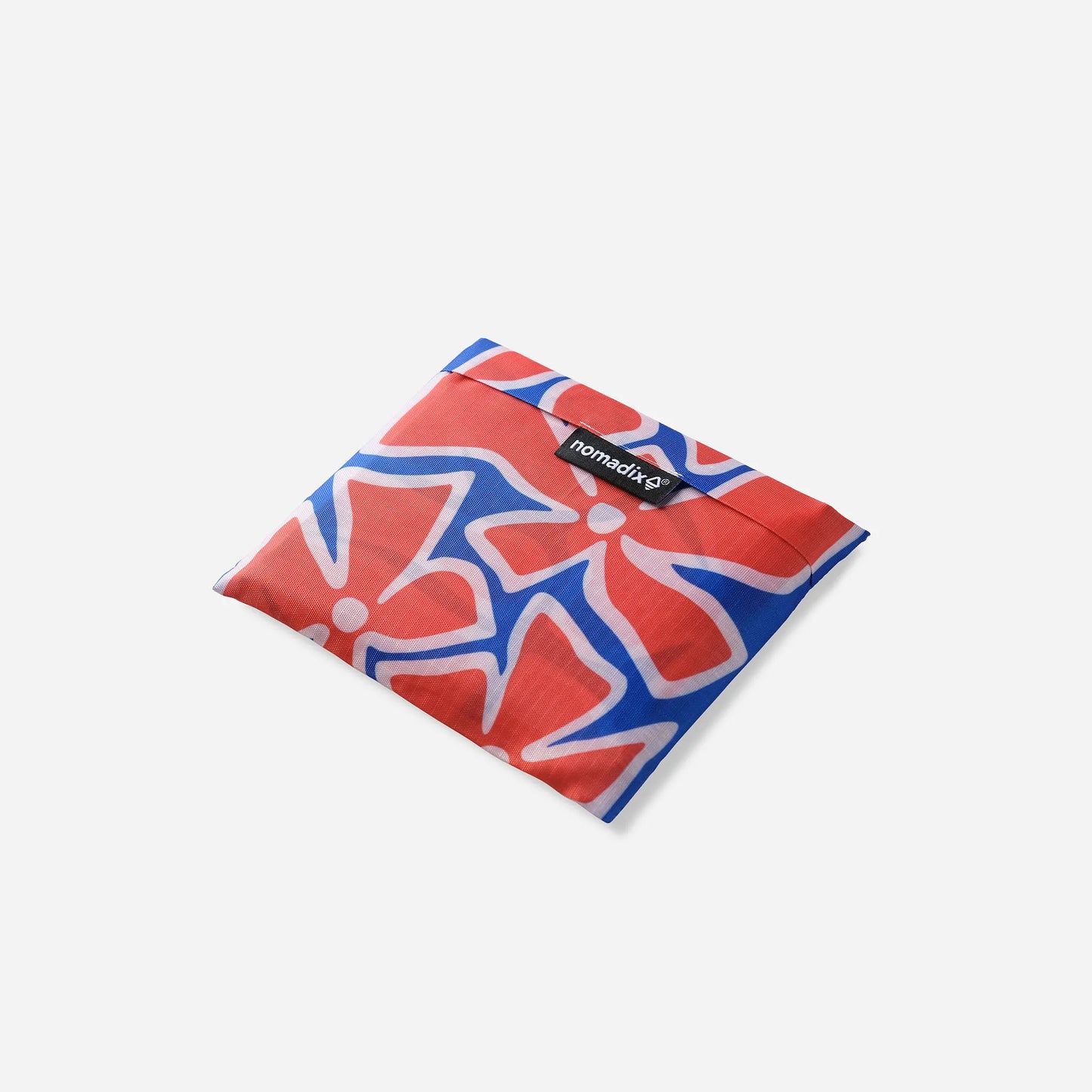 Pocket Tote: Wild Flowers Stellar Blue Red
