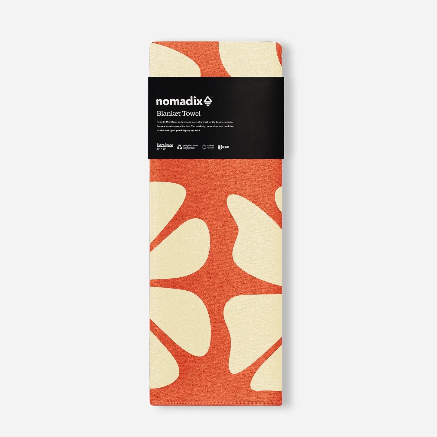 Blanket Towel: Big Flowers Expedition Orange