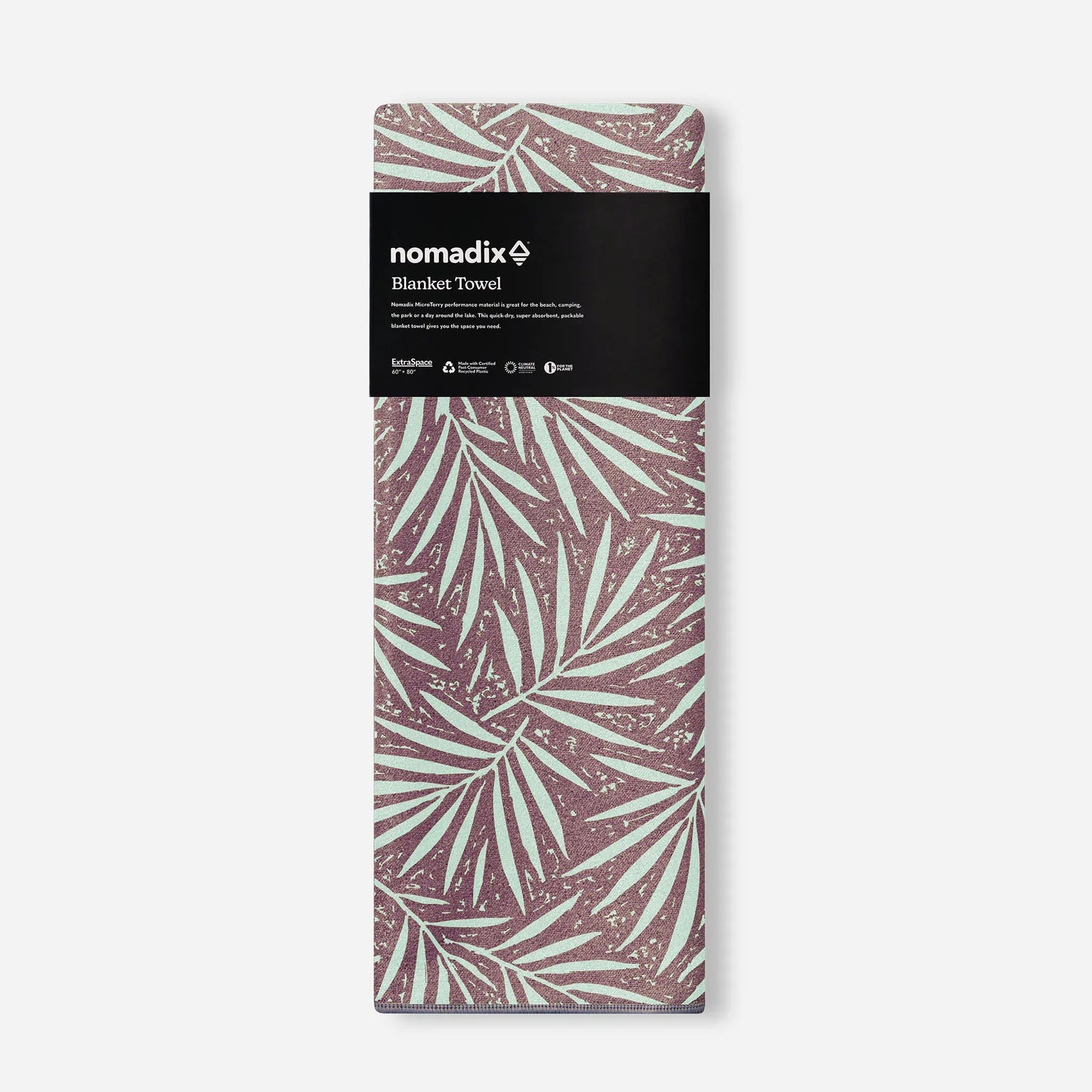 Blanket Towel: Heritage Palm Warm Blue Earth