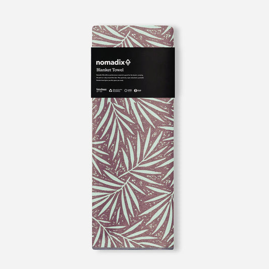 Blanket Towel: Heritage Palm Warm Blue Earth