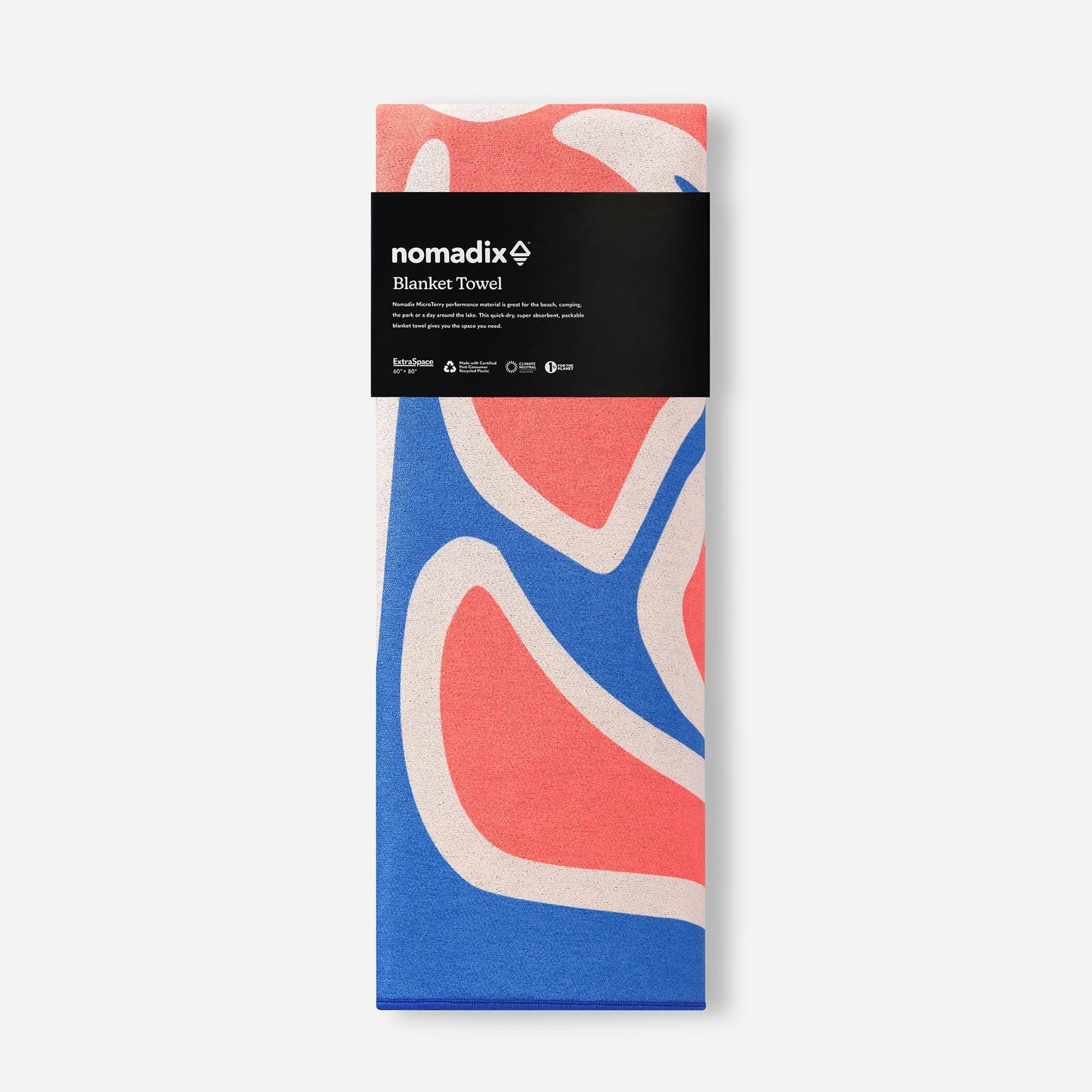 Blanket Towel: Wild Flowers Stellar Blue Red