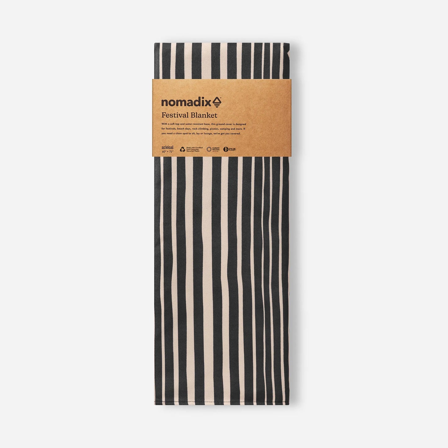 Festival Blanket: Heritage Stripe Black and Tan
