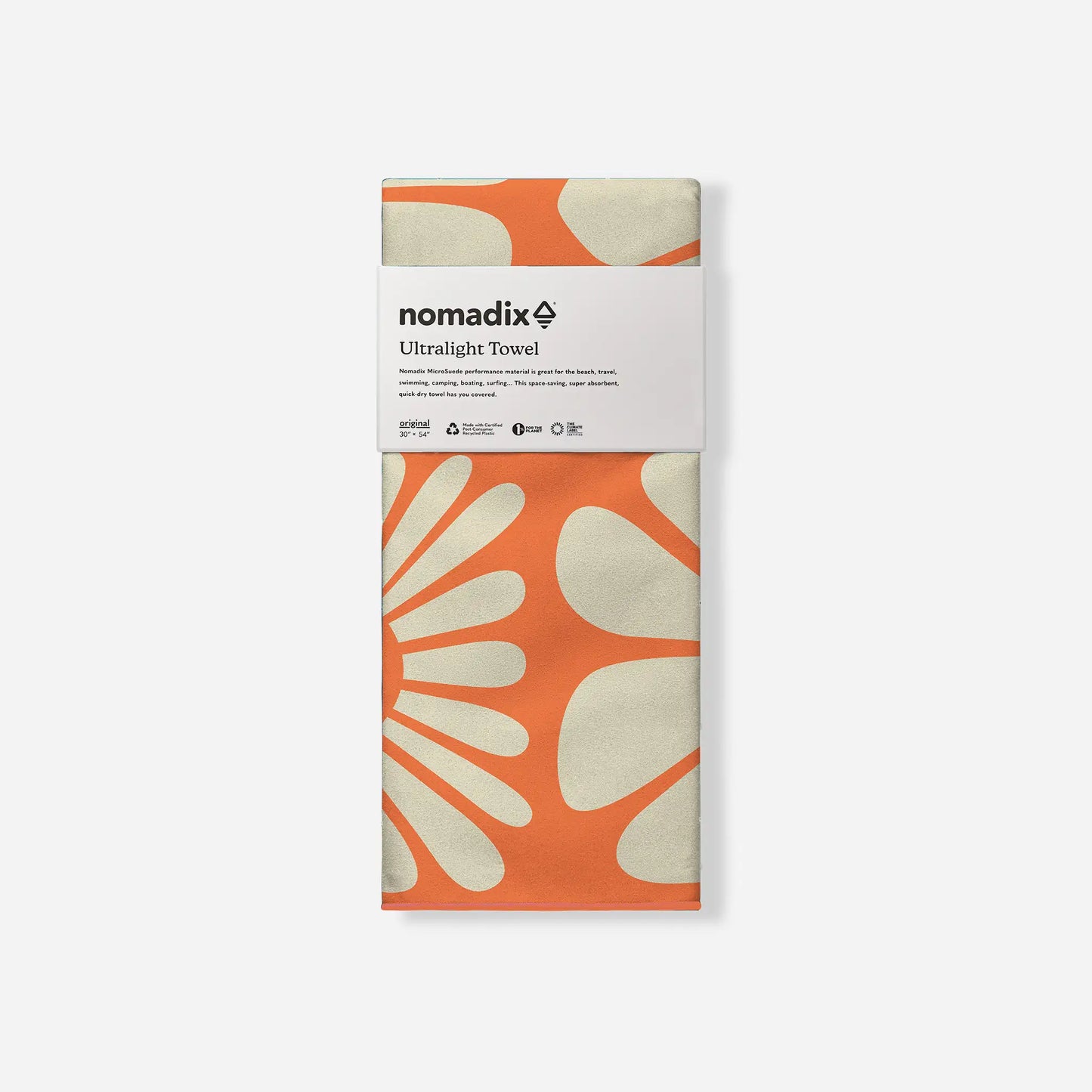 Ultralight Towel: Big Flowers Expedition Orange