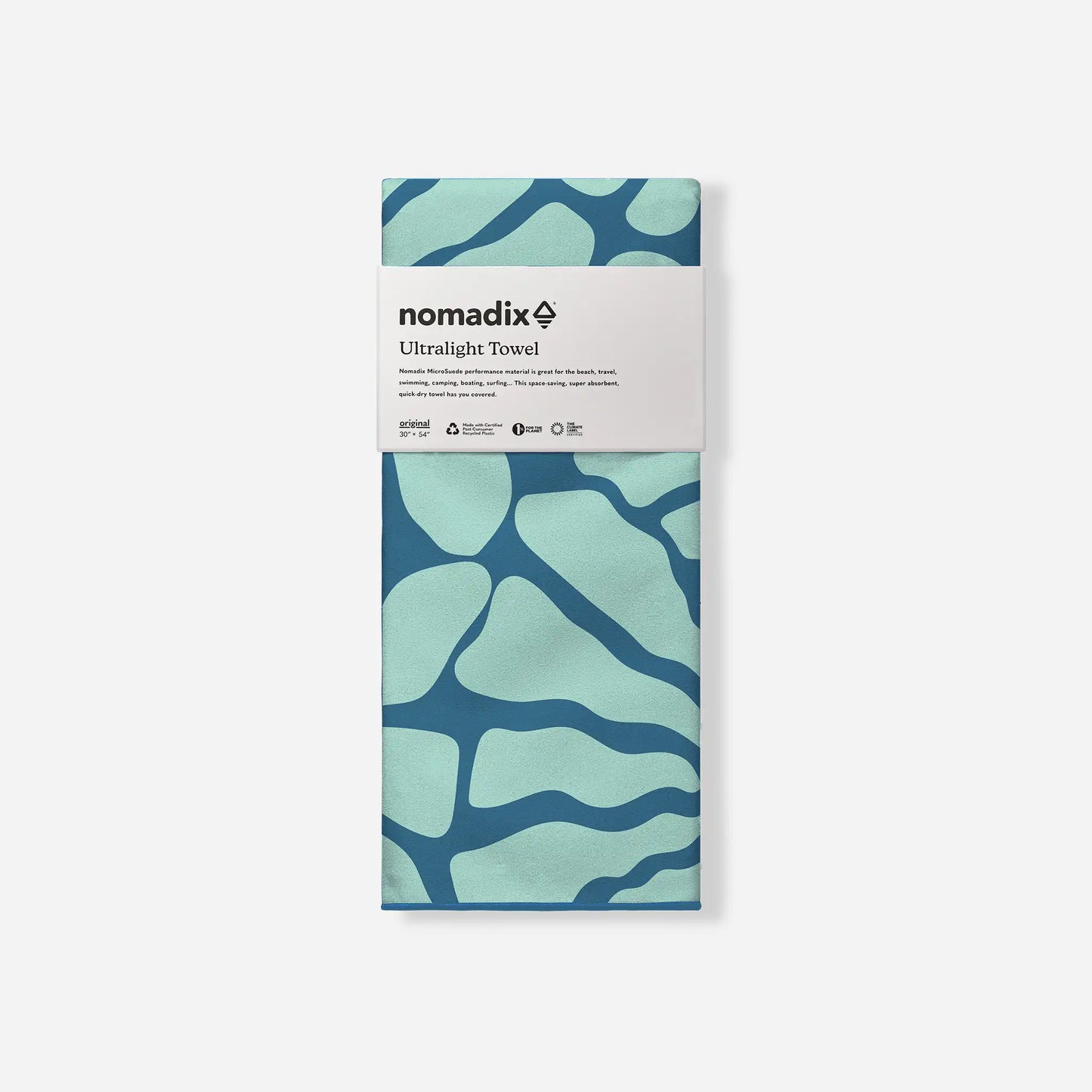 Ultralight Towel: Lazy Daisy Seafoam Green