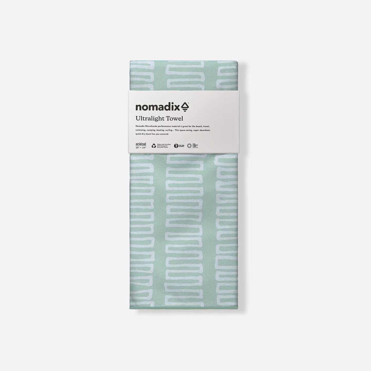 Ultralight Towel: Switchback Seafoam Green