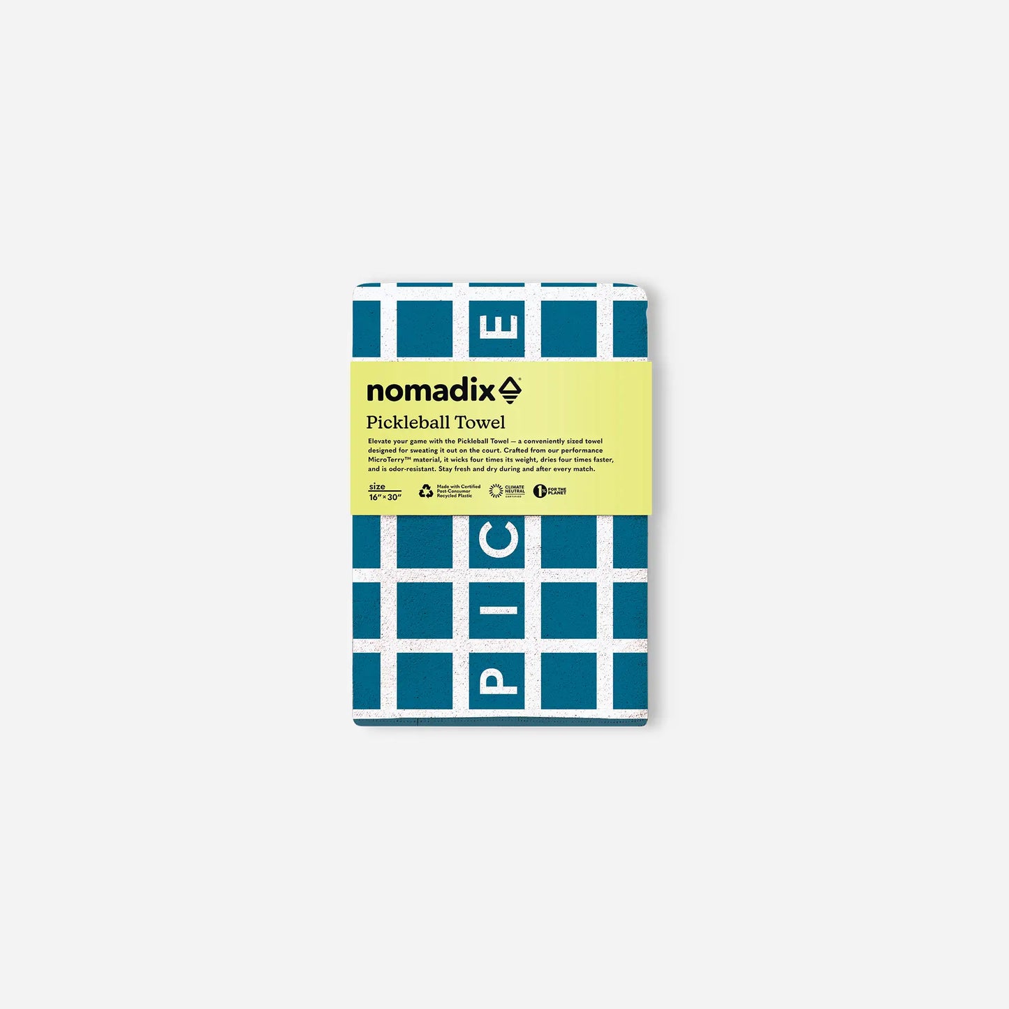 Pickleball Towel: Pickleball Net Teal Ocean