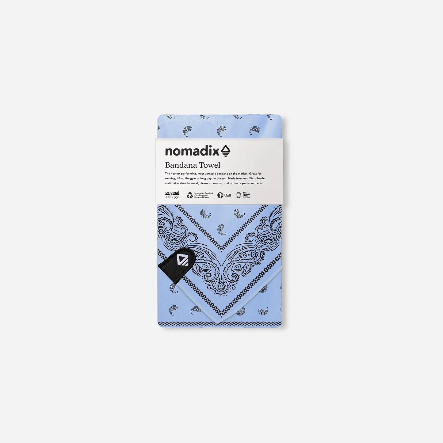 Bandana Towel: Paisley Pale Blue