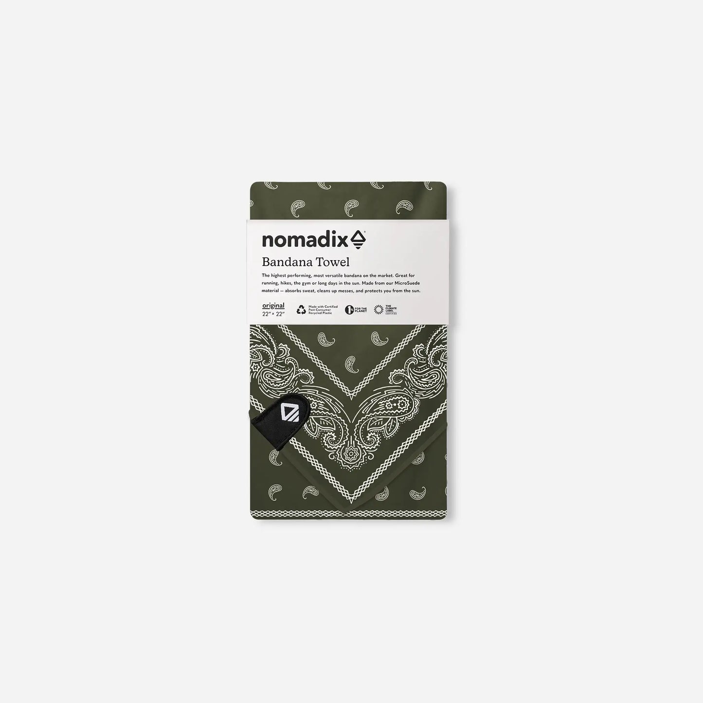 Bandana Towel: Paisley Forest Green