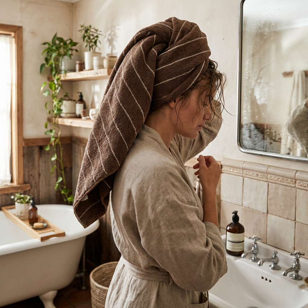 Bath Towel - Hazelnut lifestyle