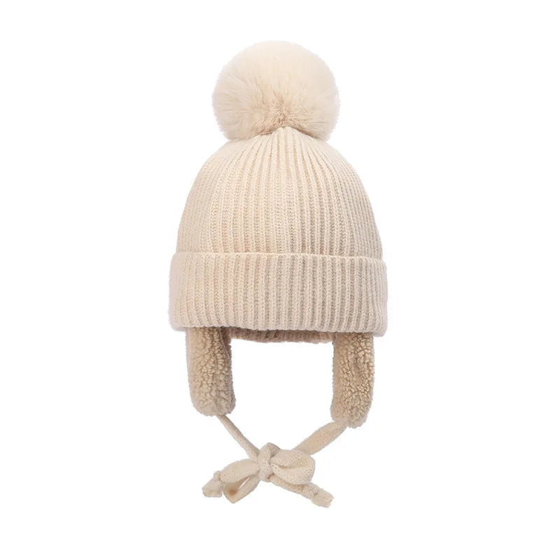 Kids Knit Beanie Winter Hat with Earflaps