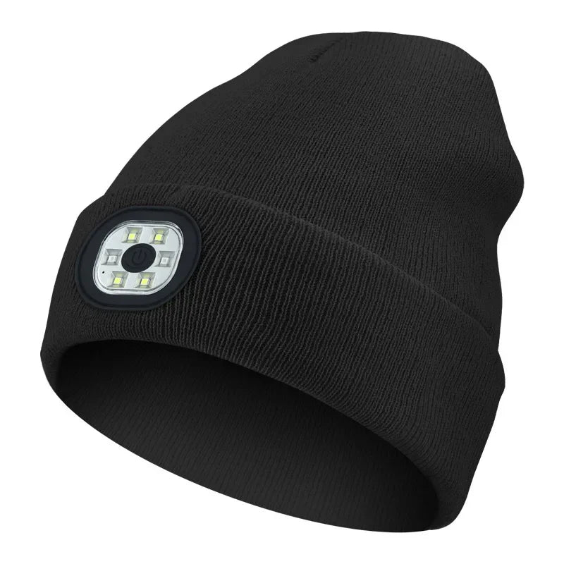 Rechargeable LED Beanie Hat for Winter