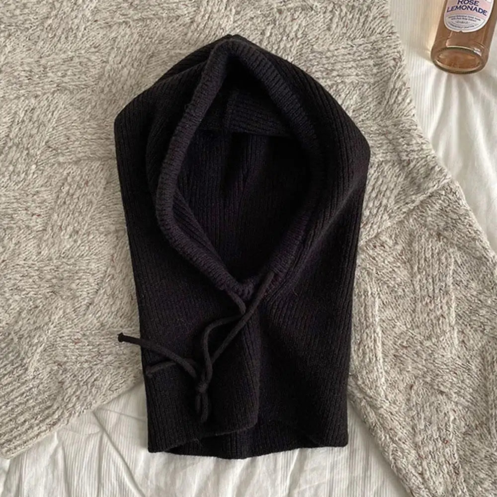 Knitted Hooded Balaclava Hat Neck Warmer
