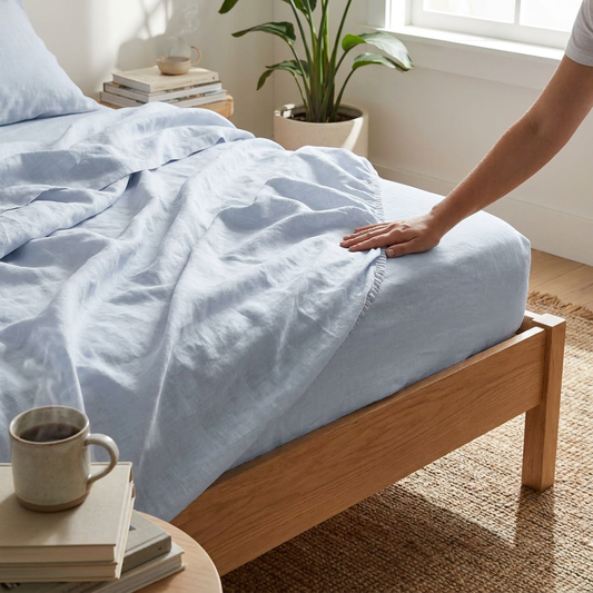 Linen Fitted Sheet - Breeze lifestyle