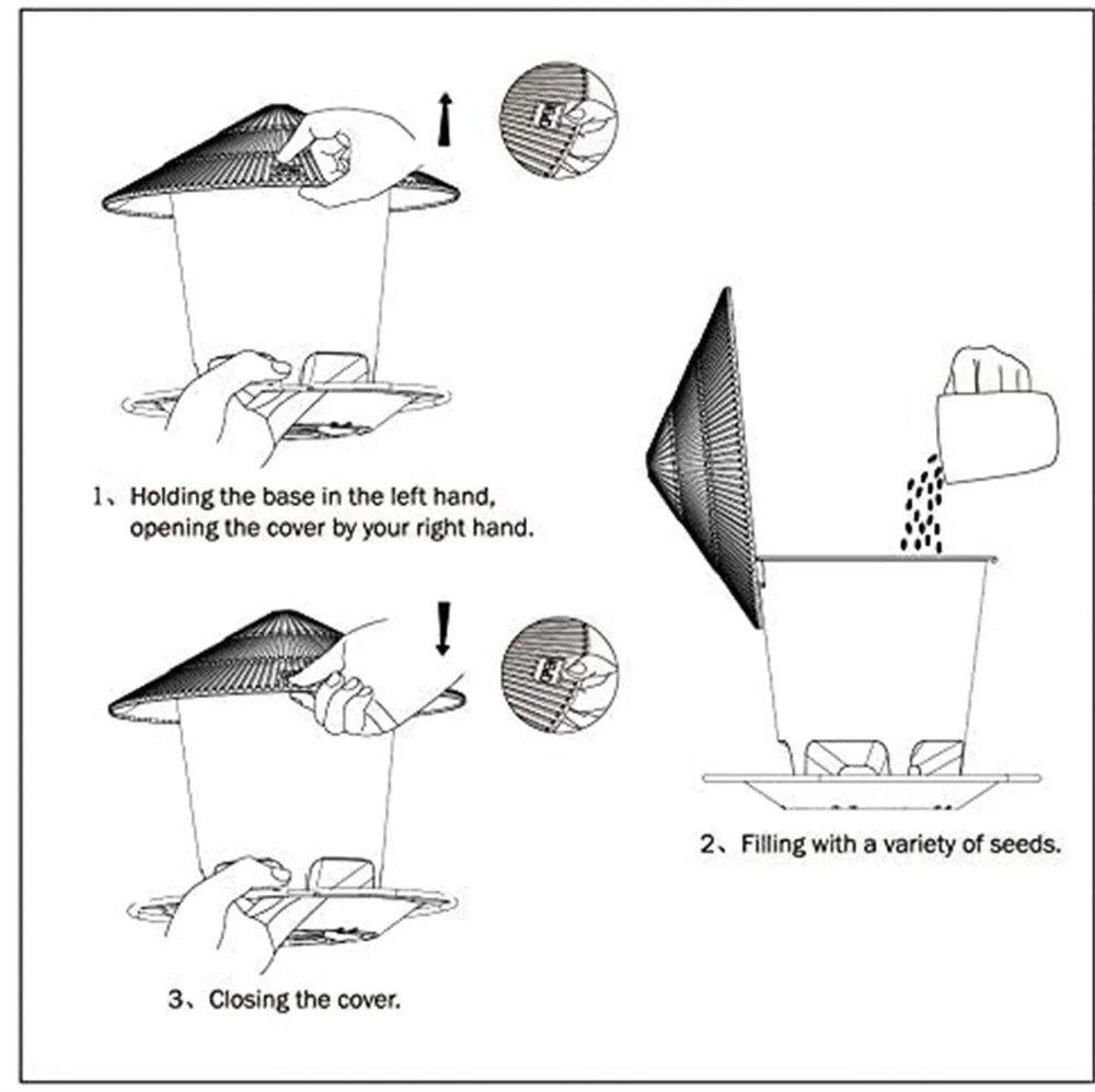 Hanging Bird Feeder with Automatic Seed