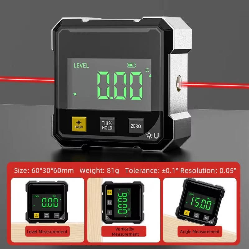 Digital Angle Gauge with Laser