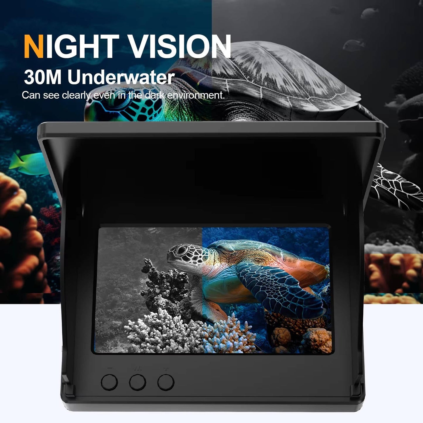 Portable Fish Finder Underwater Fishing Camera with 4.3 inch LCD Monitor