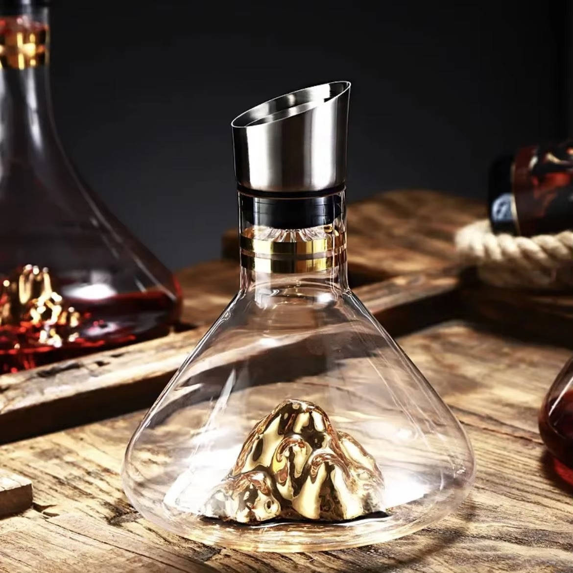 Crystal Glass Wine Decanter Aerator Carafe