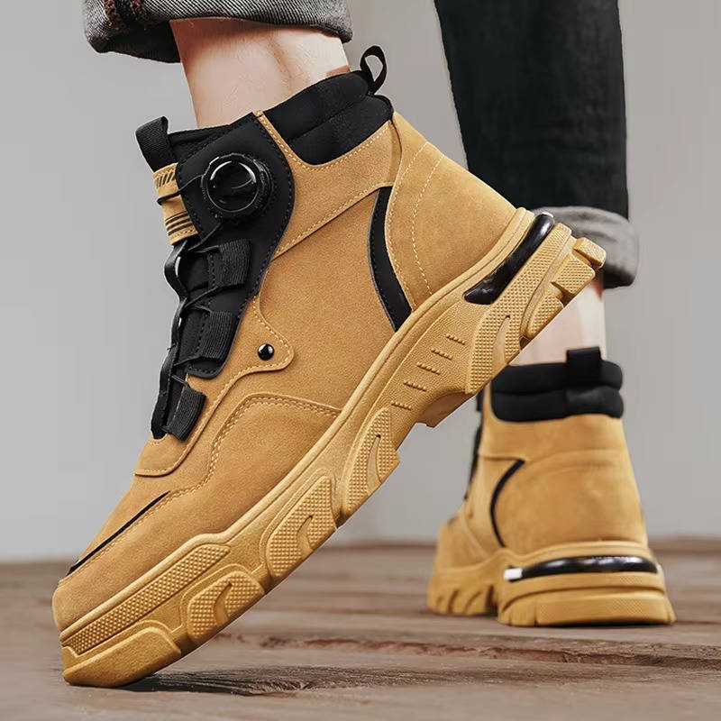 Mens Rugged Heavy Duty Boots Work Shoes