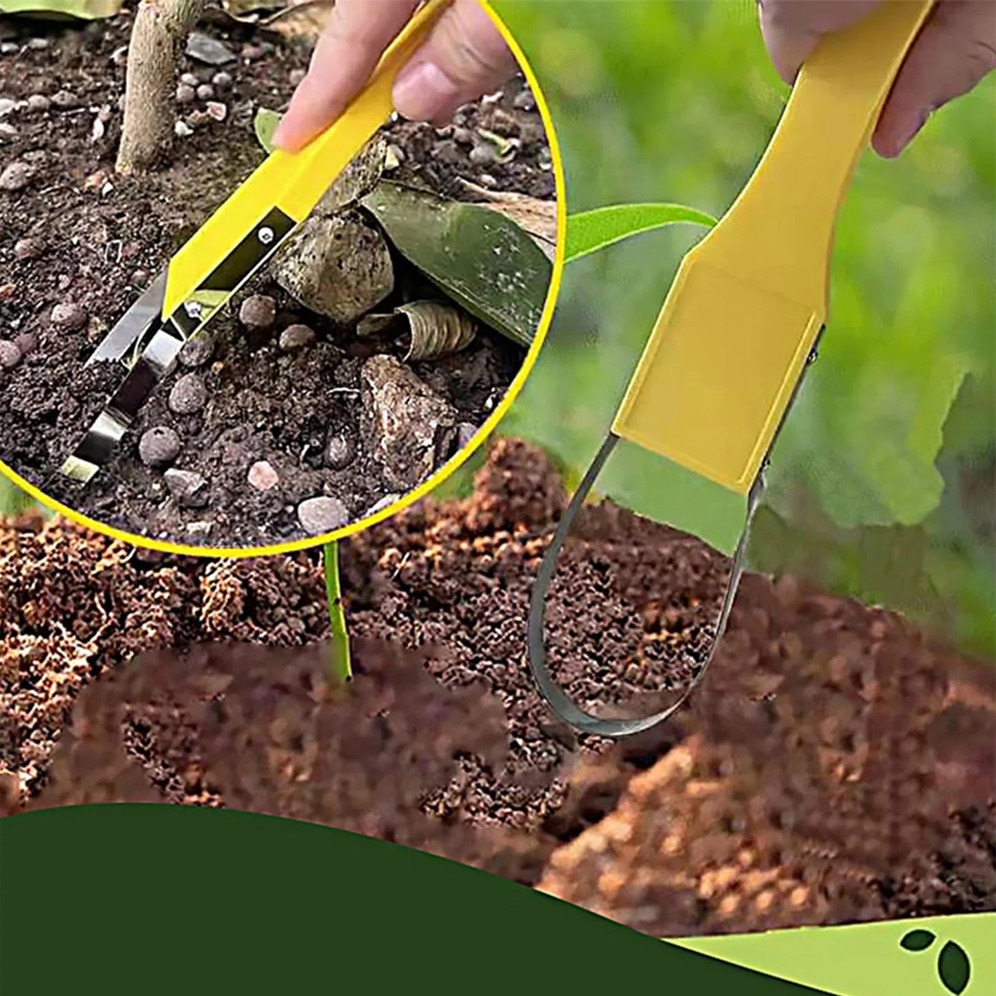 Portable Weeder Tool with Iron Loop